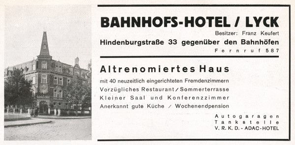 Reklama Hotelu z lat 20-tych