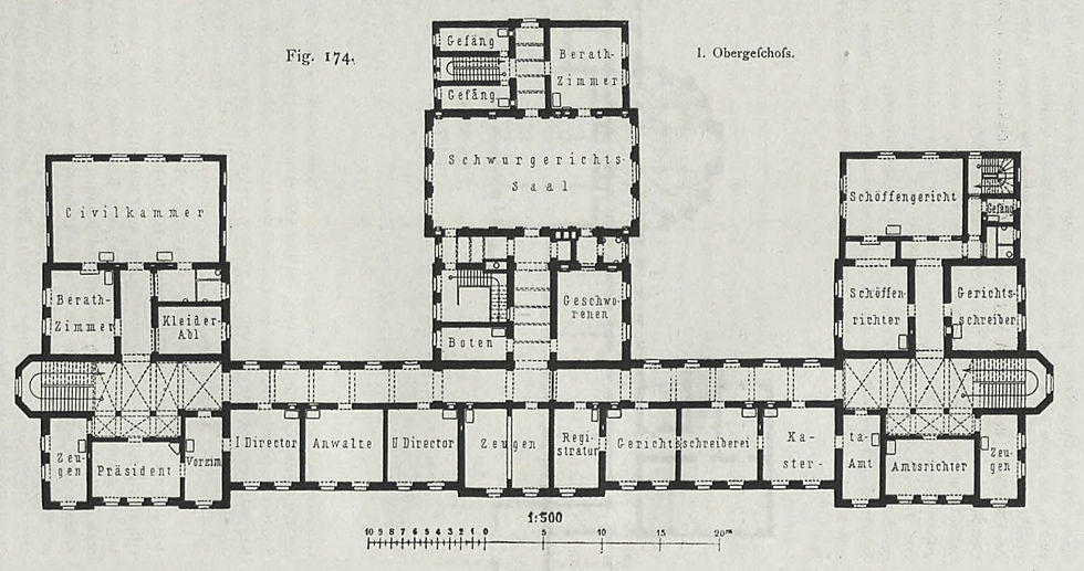 Plan piętra Sądu z lat 1880-1890