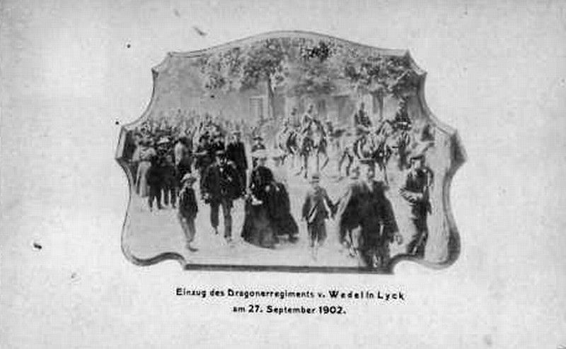Widok Regimentu Dragonów w roku 1902