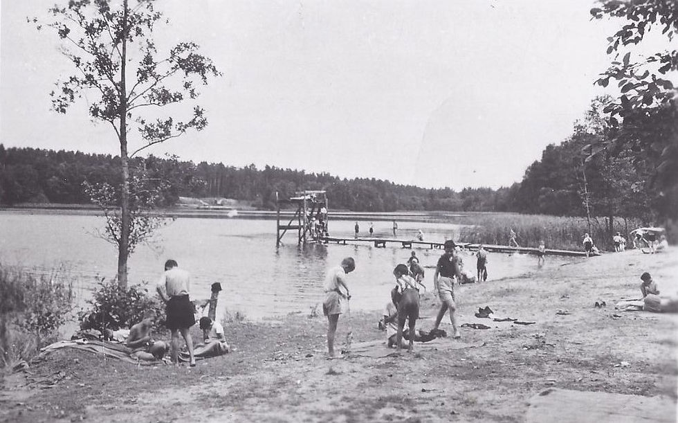 Widok kąpieliska w roku 1959