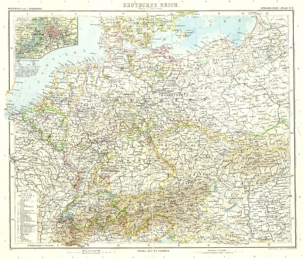 Mapa Niemiec 1905