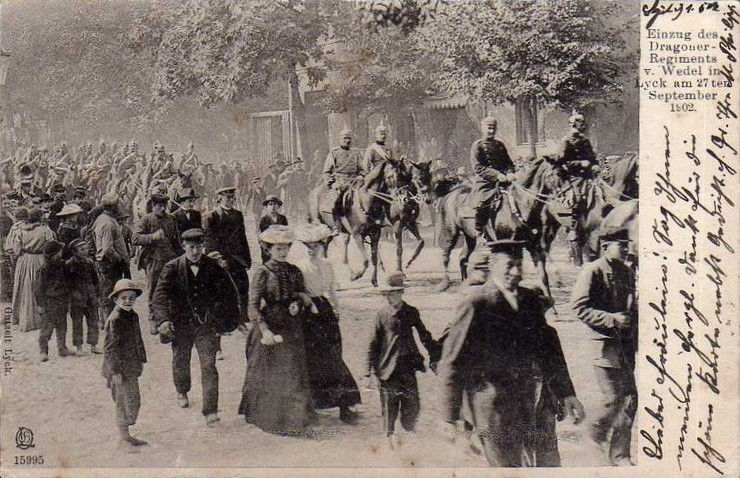 Widok Regimentu Dragonów w roku 1902