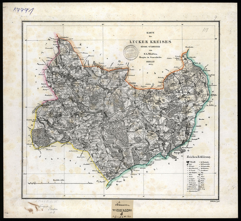 Mapa powiatu ełckiego 1834 300dpi