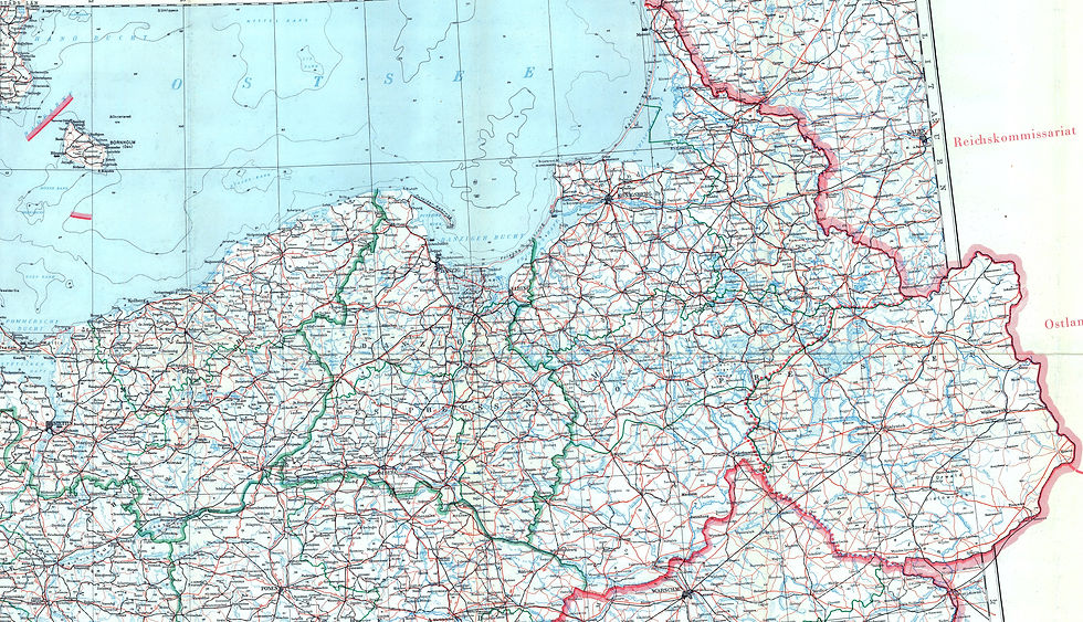 Mapa Niemiec Wschodnich 1943 300dpi