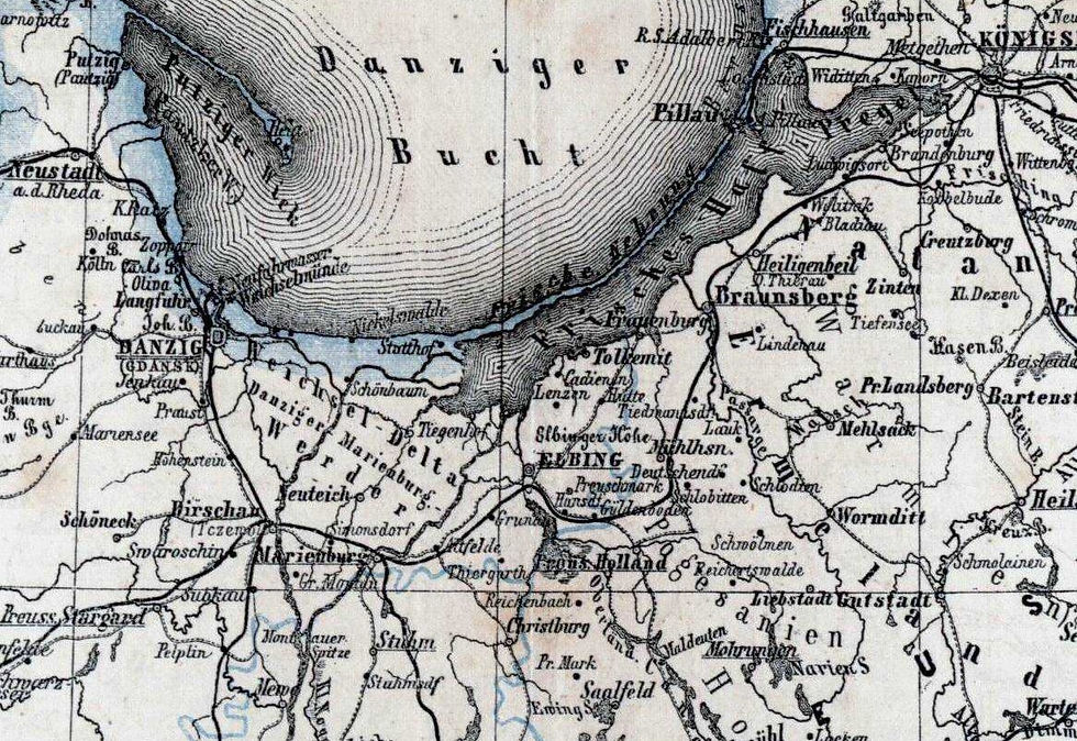Mapa Prus z około 1880 roku - cz.5