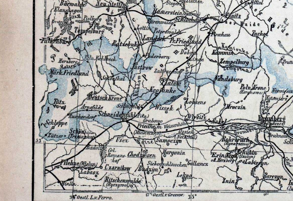 Mapa Prus z około 1880 roku - cz.7