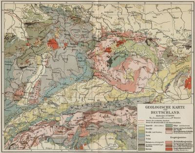 Mapa Geologiczna Niemiec 1905