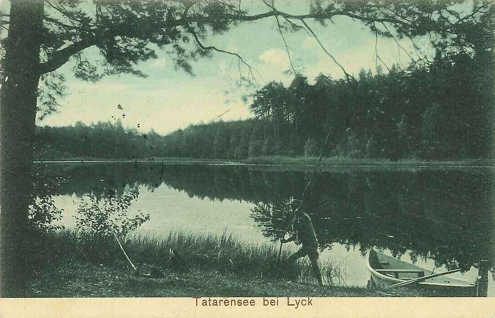 Widok fragmentu jeziora w roku 1910