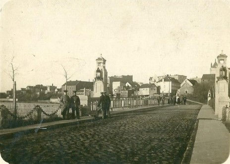 Widok mostu w latach 1914-1918