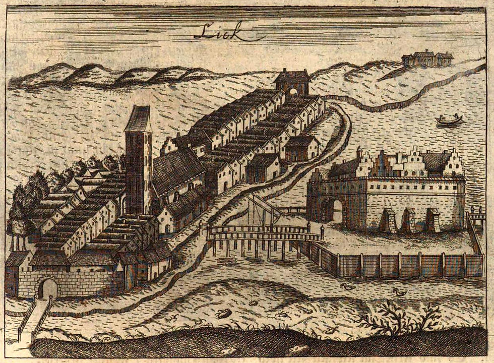 Panorama miasta - rycina z roku 1684
