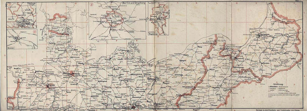 Mapa kolejowa 1925