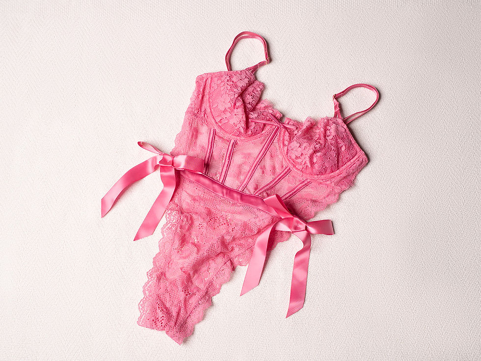 travel-friendly boudoir wardrobe details laid out neatly