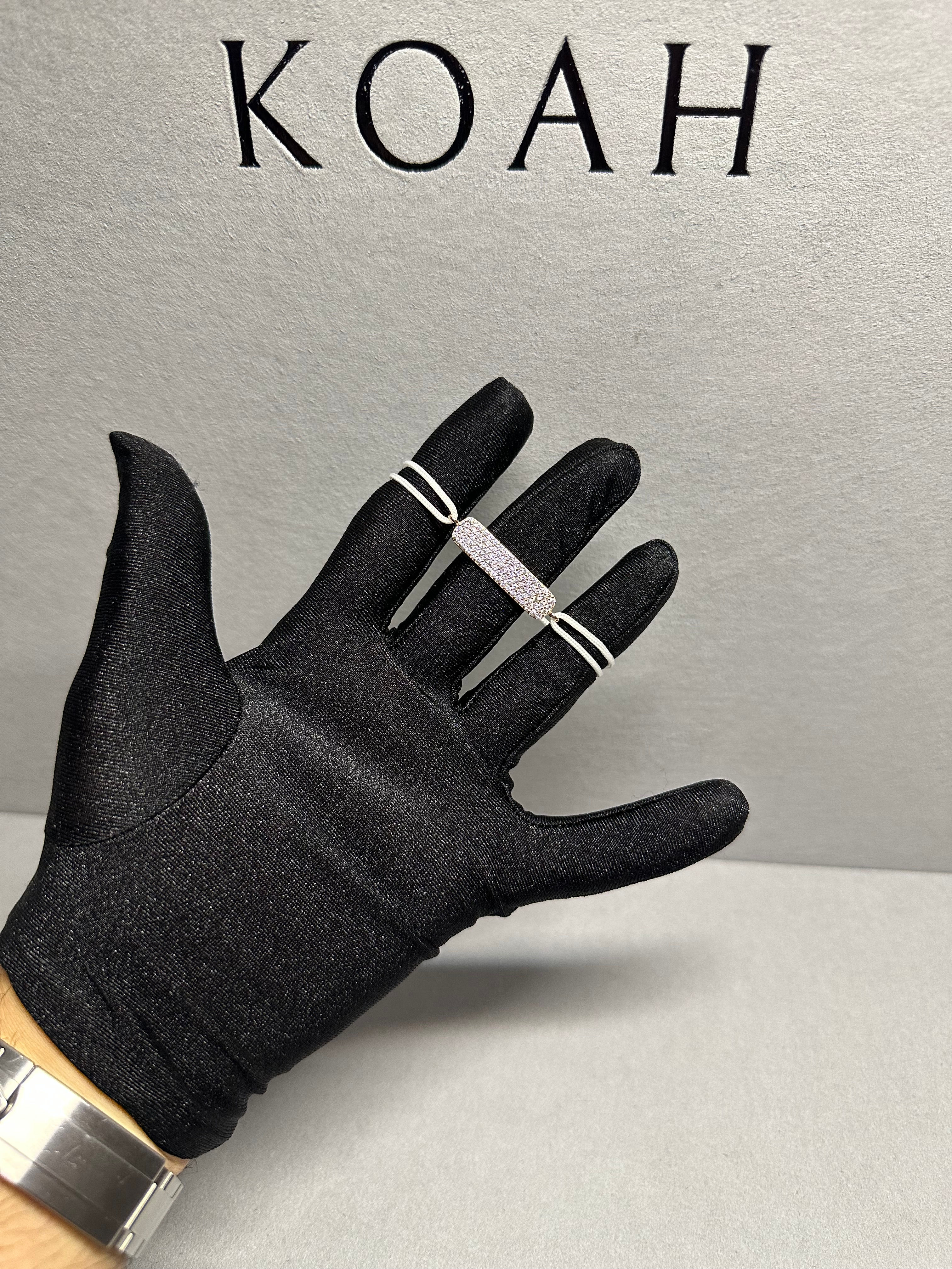 KOAH création Or rose corde blanche