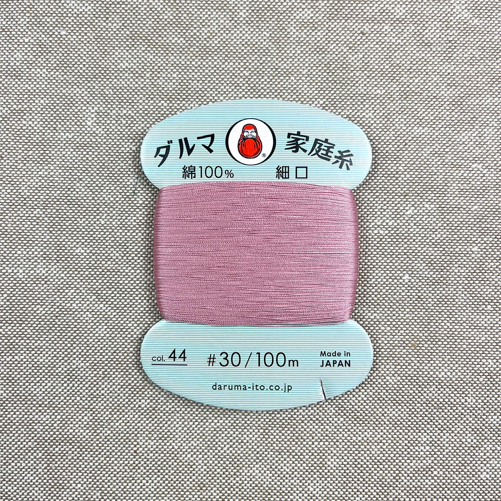 Rosa Daruma Sashiko Garn Stärke 30 – feines japanisches Stickgarn