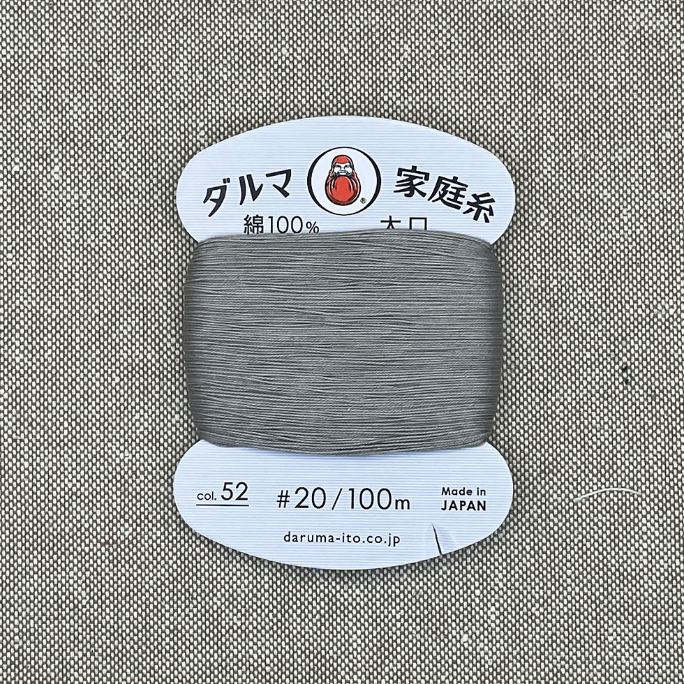 Daruma Sashiko Garn 52 Hellgrau – 100 m – Stärke 20