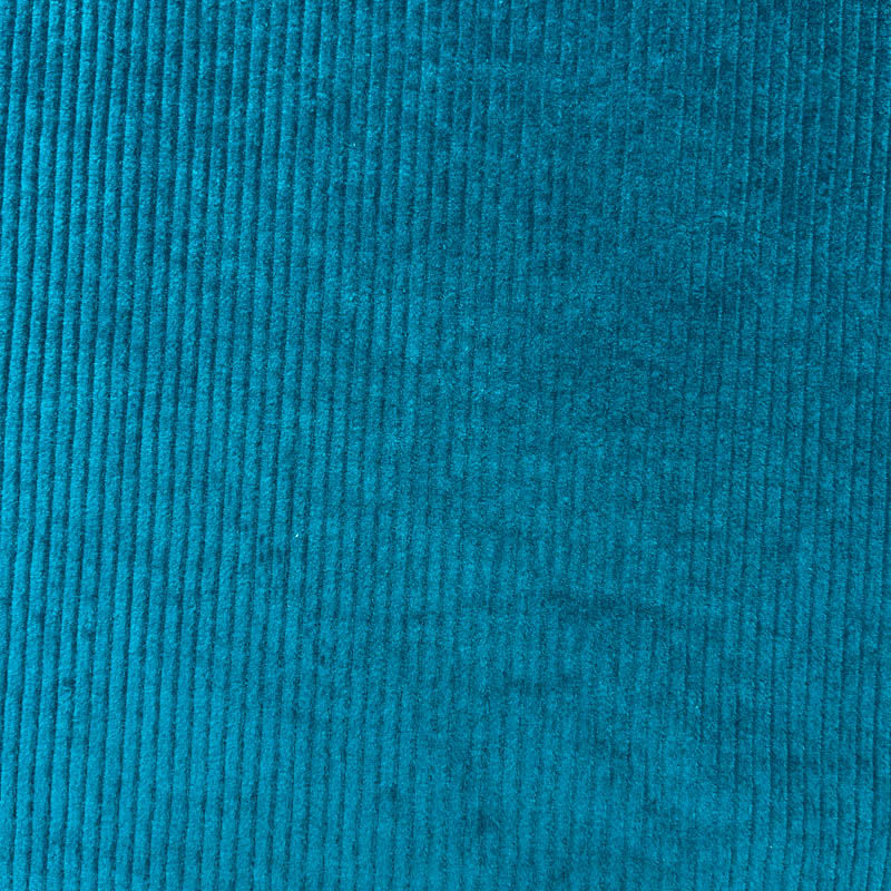 Baumwollcord Stoff petrol mit feiner Rippenstruktur