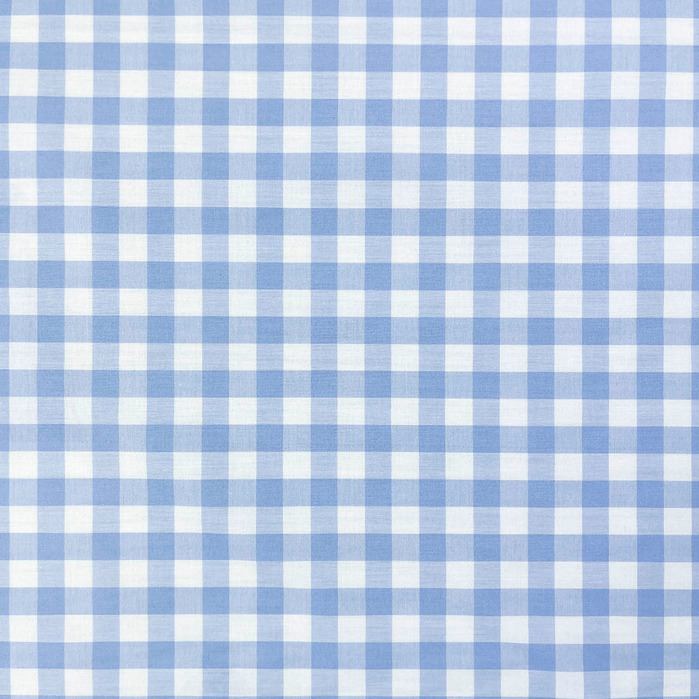 Baumwollstoff mit hellblau weissem Karomuster