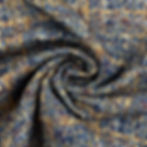 Tweed Blau Gold Struktur – edler Stoff mit lebendiger Oberfläche und weichem Griff, ideal für Jacken und Röcke, erhältlich be