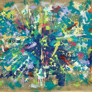 Sarah Arensi contemporary painting Sacred Codes and Planets series