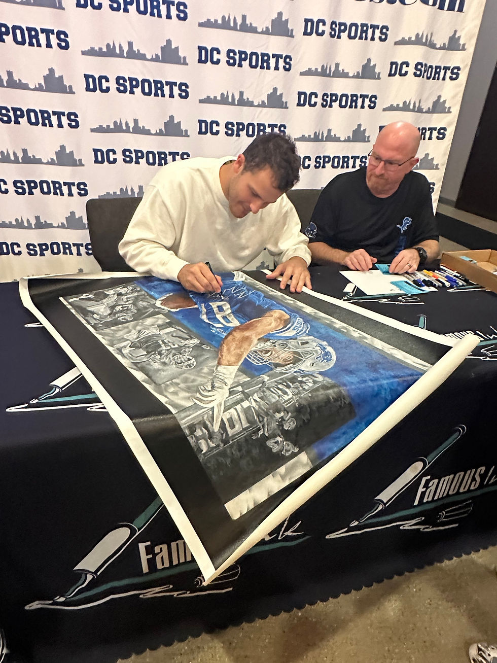 Thumbnail: Detroit Lions Sam Laporta Original Painting by David Courson