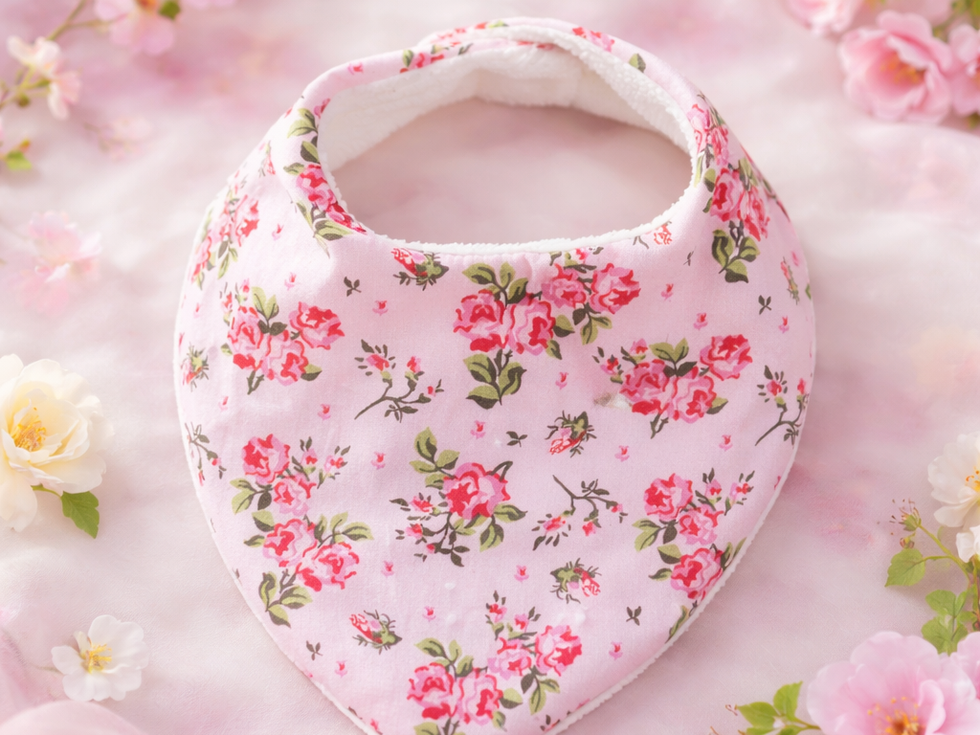 Bavoir Bandana fleurs
