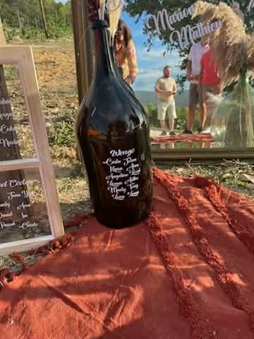 Bouteille plan de table