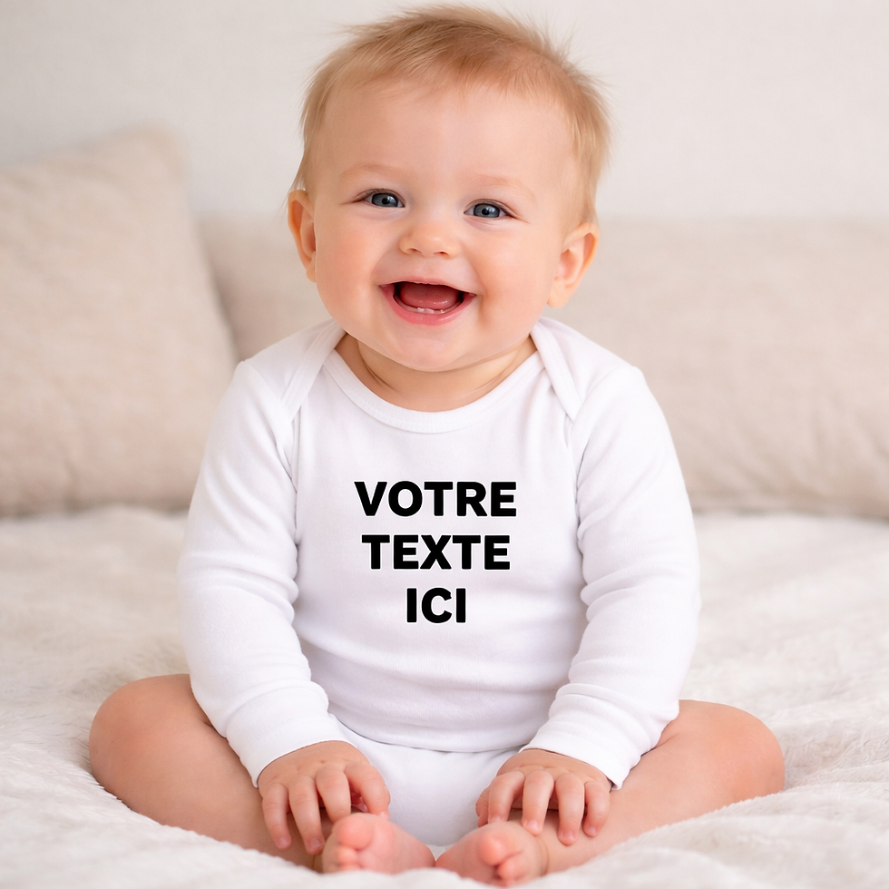 Body bébé personnalisé manches longues