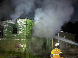Structure fire temporarily closes Holden Road Monday morning