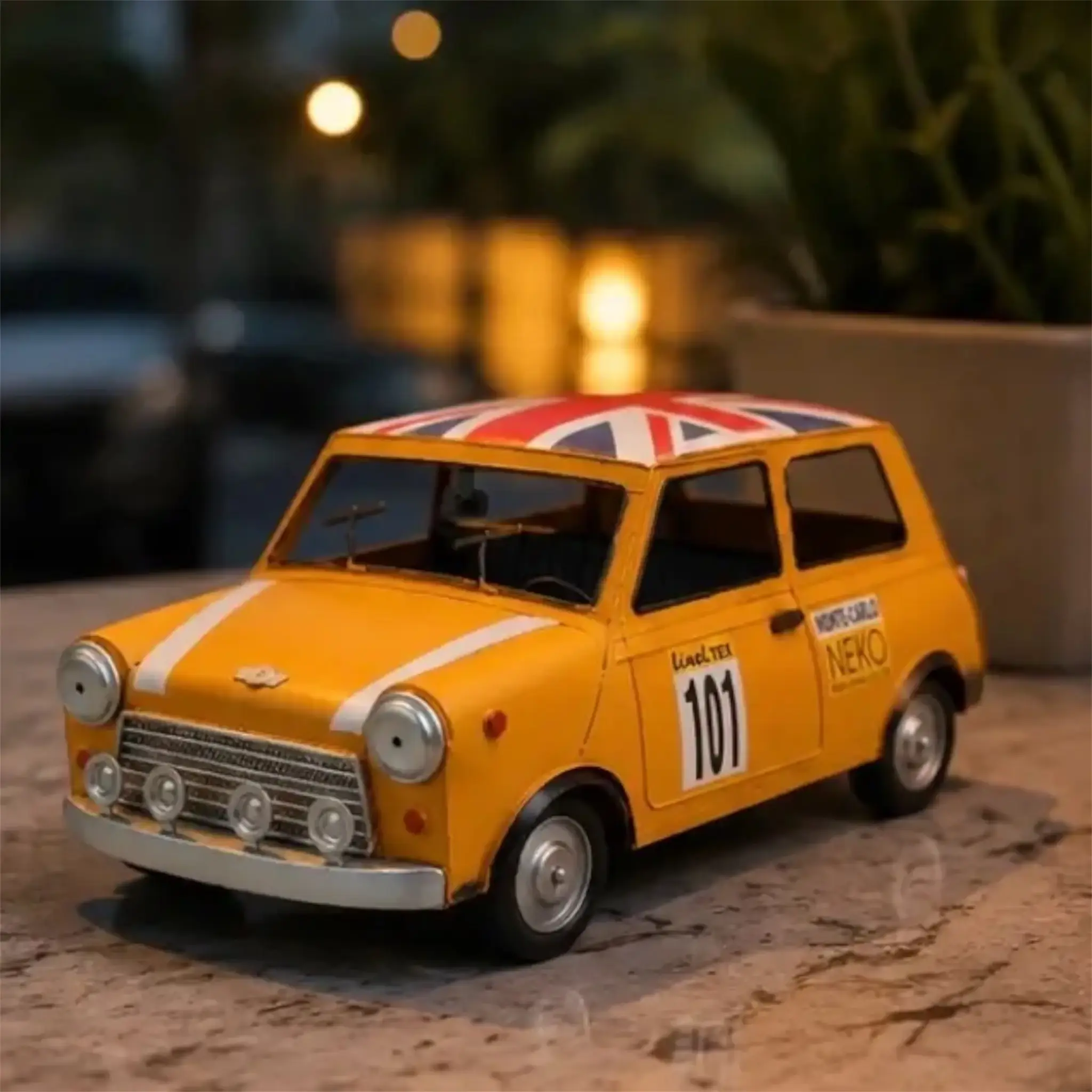 Mini Cooper Metal Decor Car Handmade Retro Style