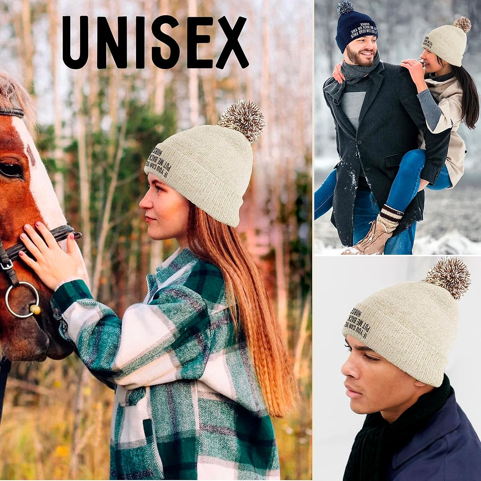 Thumbnail: If You Can Read This Put Me Back On The Horse - Cute Bobble Beanie Hat for Hors