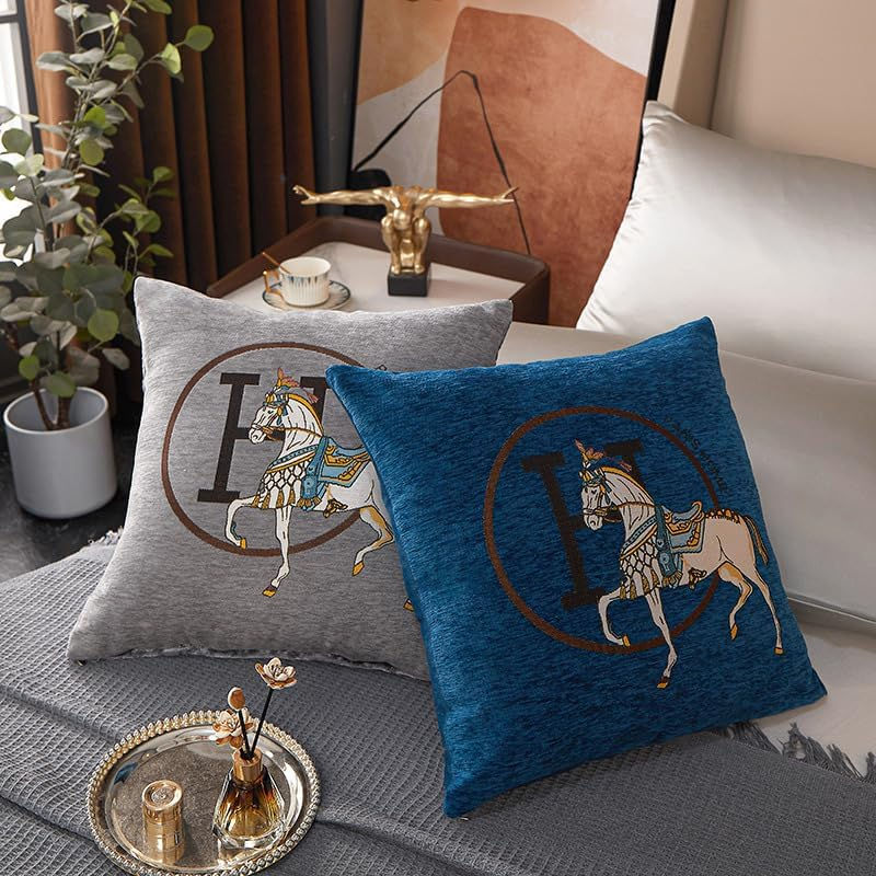 Thumbnail: Croker Horse 18x18'' inches Throw Pillow Cushion Covers Set Pack of 2 Pcs - Lux