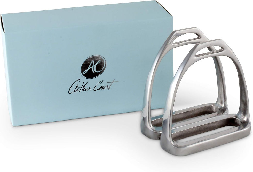 Thumbnail: Arthur Court Horse Stirrup Equestrian Paper Napkin Holder for Kitchen Counterto