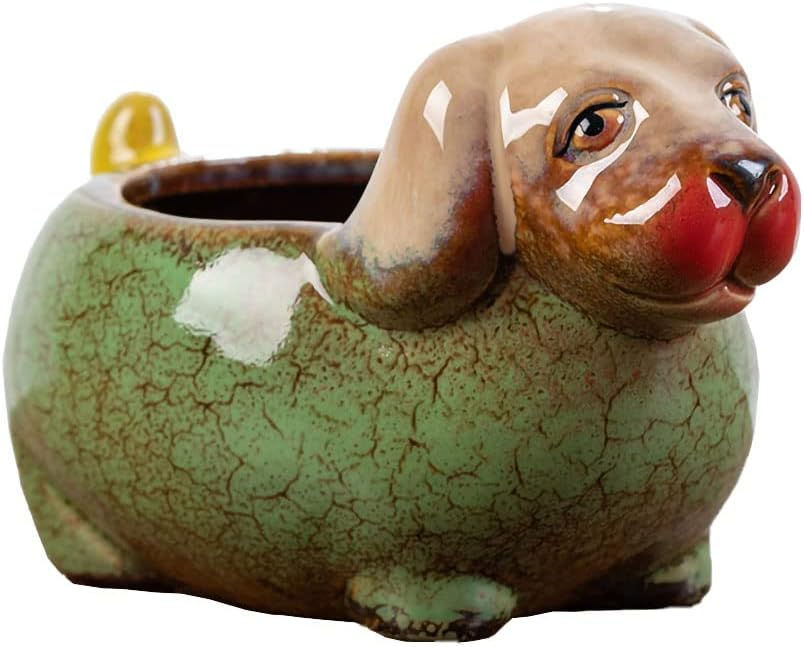 Thumbnail: WAIT FLY Cute Animal Ceramic Flower Pot Succulent Planter-Horse
