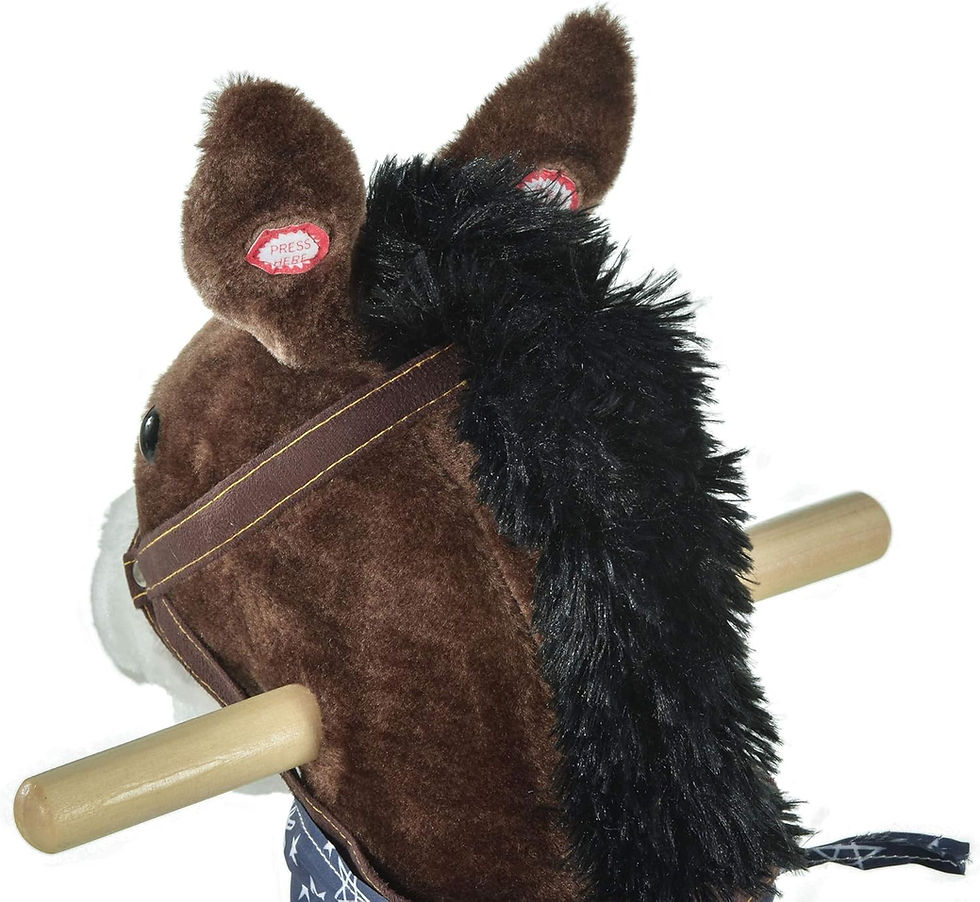 Thumbnail: Qaba Kids Plush Ride-On Rocking Horse Toy Cowboy Rocker with Fun Realistic Soun