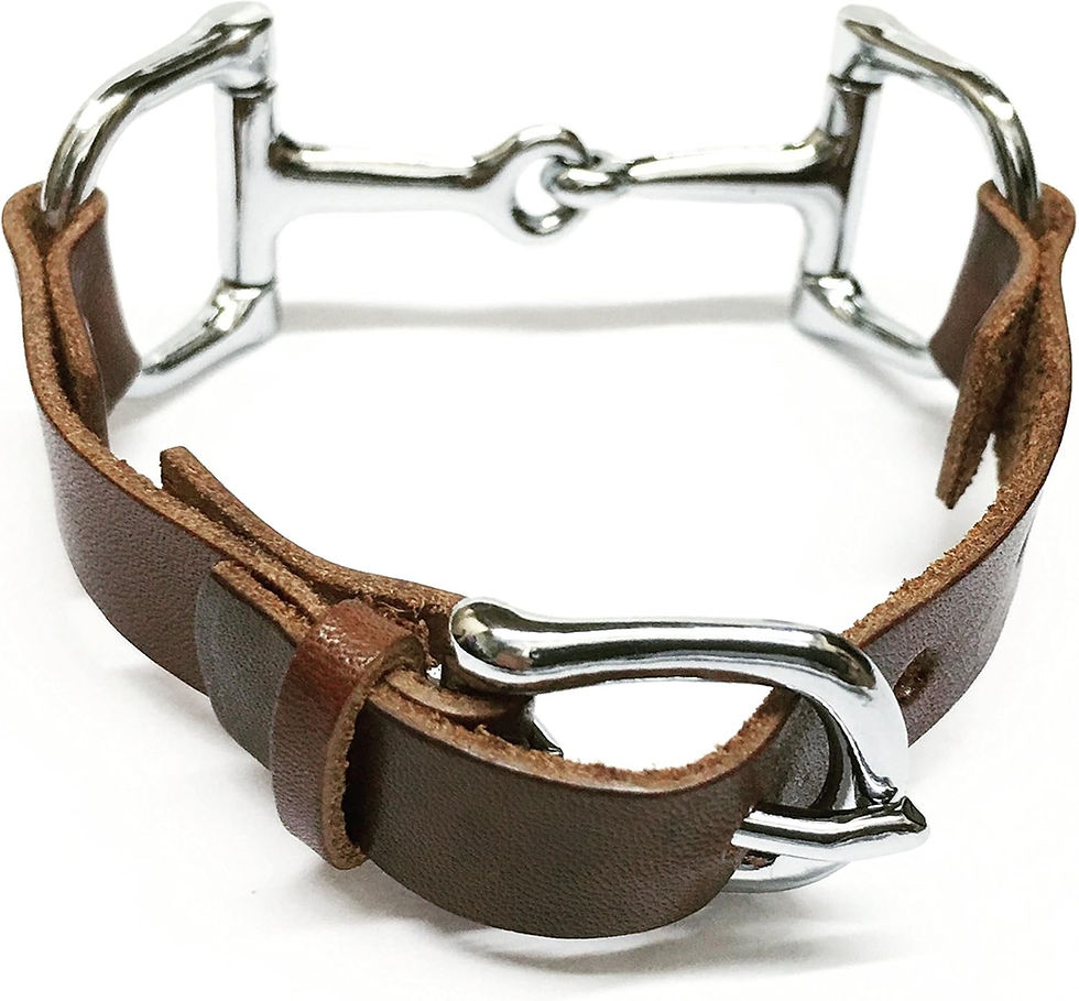 Thumbnail: Horse Bit Bracelet - Classic Equestrian and Horselover Gift with Snaflle Charm