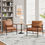 Thumbnail: Yaheetech Accent Chair, PU Leather Living Room Chair Back Pillow Modern Lounge 