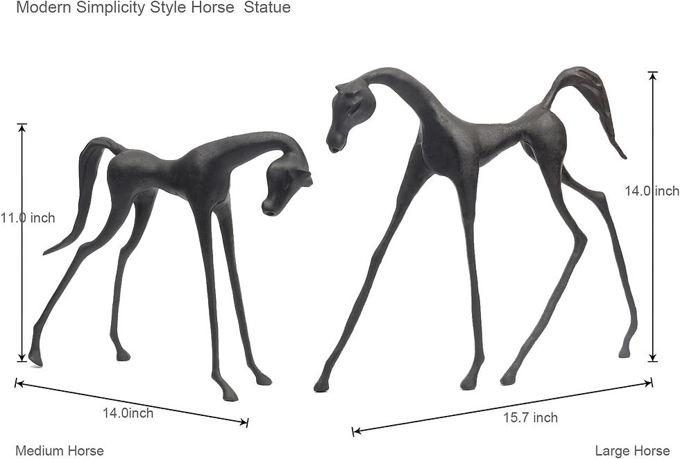 Thumbnail: A STONE Horse Statue Animal Art Home Sculpture Home Decor ( Size: 15.7 x 14.0 x