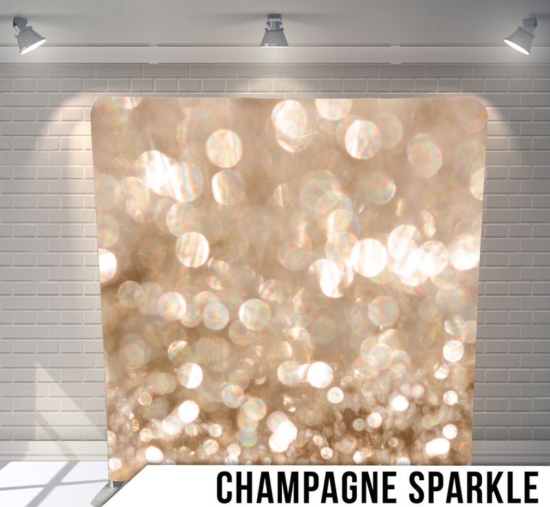 Champagne Sparkle Bokeh photo booth backdrop