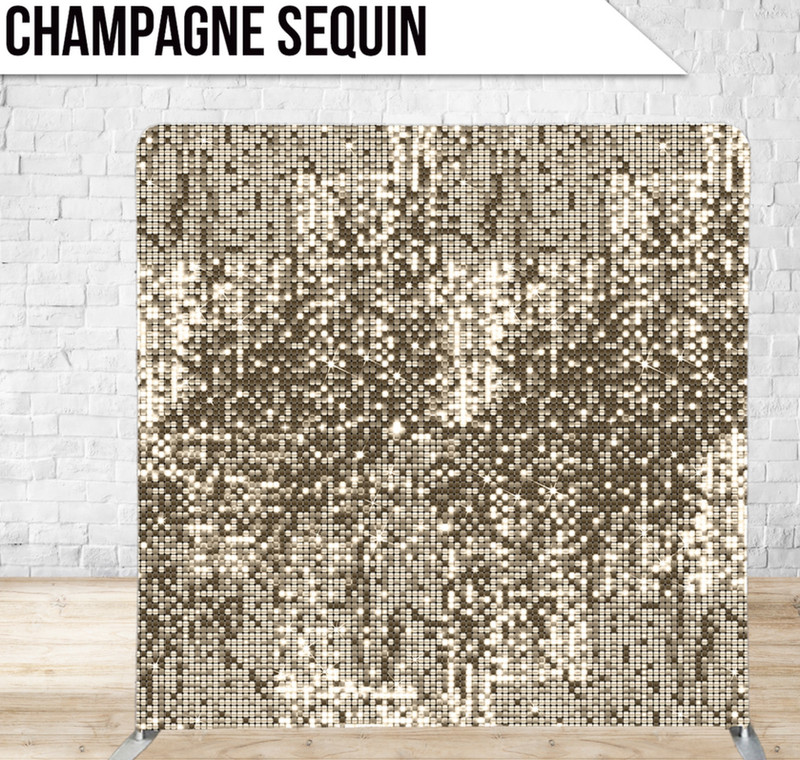 Champagne Sequin photo booth backdrop