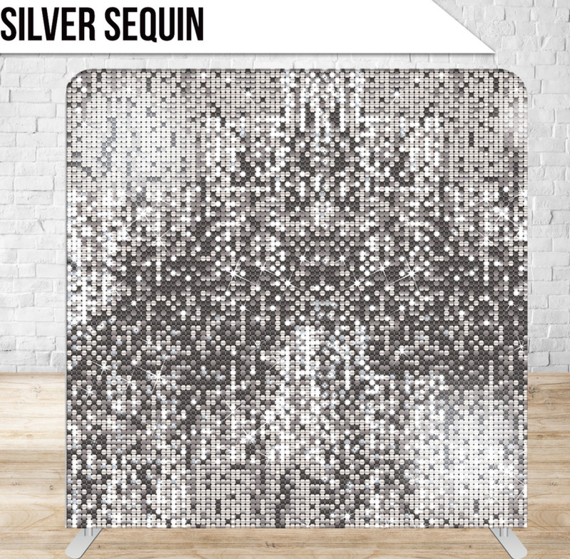 Silver Sequin photo booth backdrop