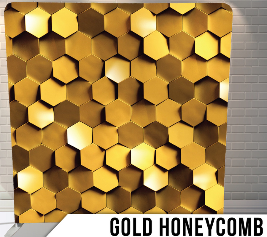 Gold Honeycomb photo booth backdrop