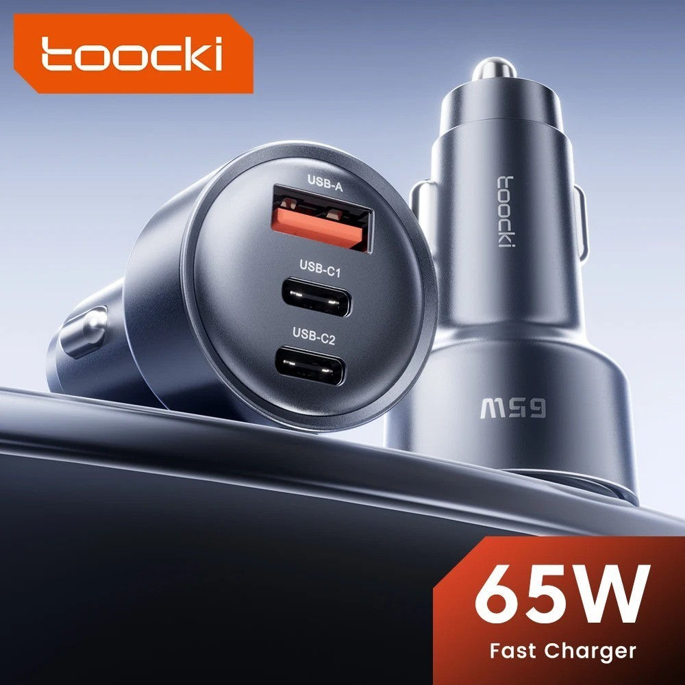 Toocki 65W 3-Port Car Charger