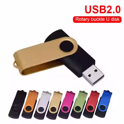 Fashion Rotatable USB 2.0 Flash Drive 128GB 64GB 32GB 16GB 8GB Memory Stick