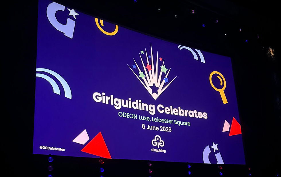 Girlguiding Celebrates slide on screen