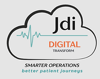 Jdi Digital logo – a modern, healthcare-inspired emblem symbolising operational excellence and patient-first innovation. Feat