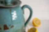 קומקום תה טורקיז | קומקום לתה מקרמיקה עבודת יד | דנה בלייר