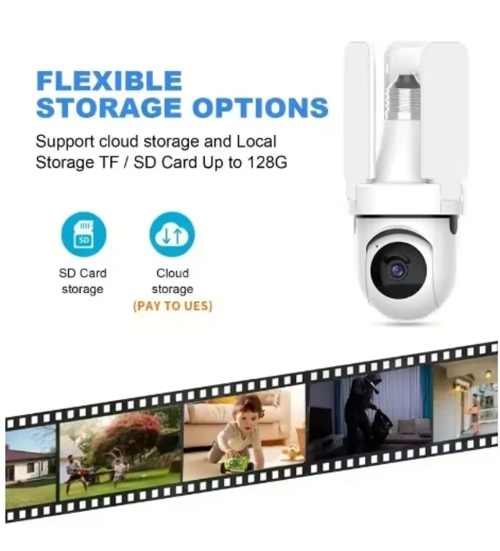 縮圖：Cámara de Seguridad E27 tipo Bombilla FHD