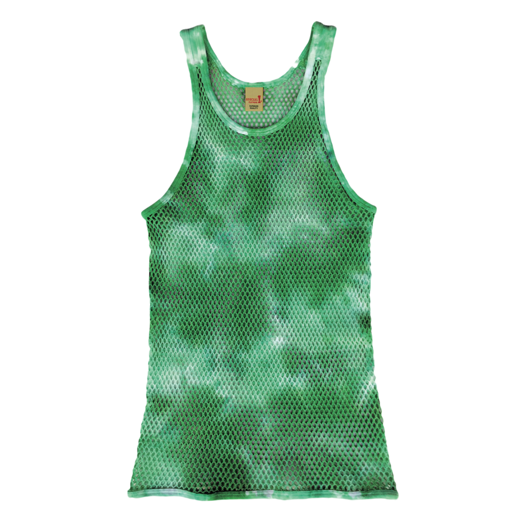 Marina Vest Yardies Fit TieDye Blurred sky / Green