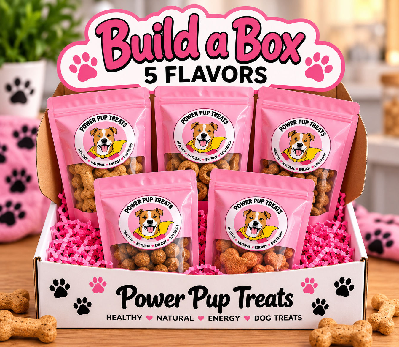 Build a Power Pup Box – 5 Flavors (25 oz)