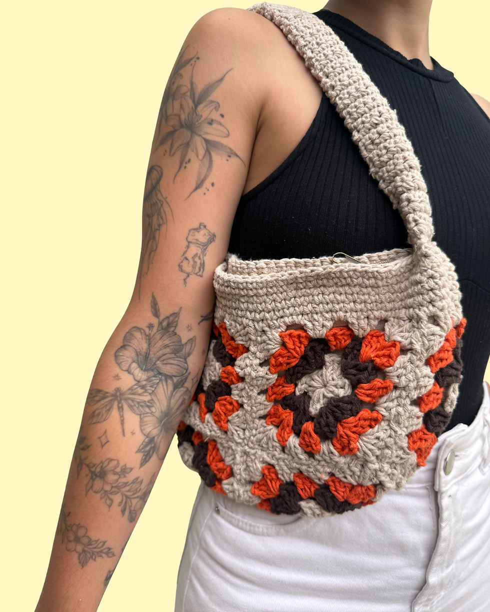 Miniatura: bolsa baguete crochê 